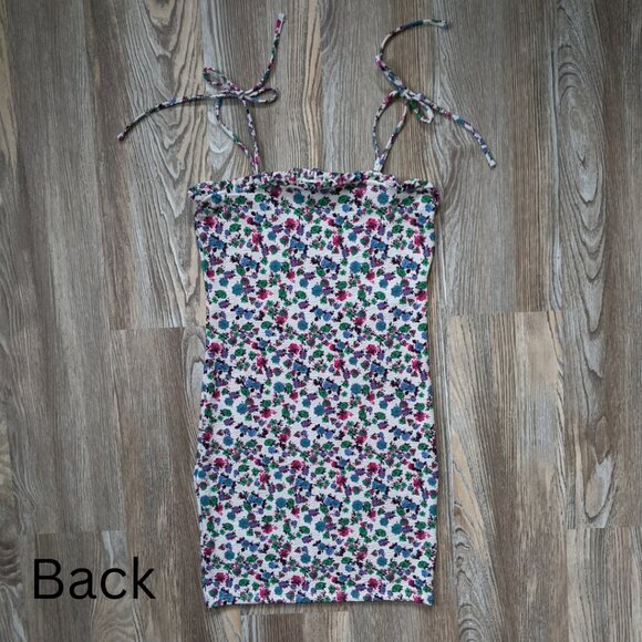 Floral Mini Bodycon Dress | Vero Moda | Size: XS | Tie Spaghetti Staps | NWOT - Picture 3 of 7